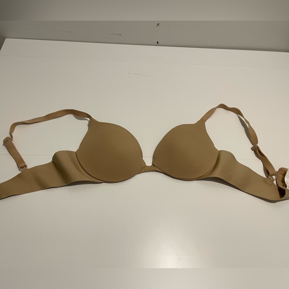 Inspirations Brand Size 34A Nude Tan Colored Smooth Fit Push-up Bra Underwire